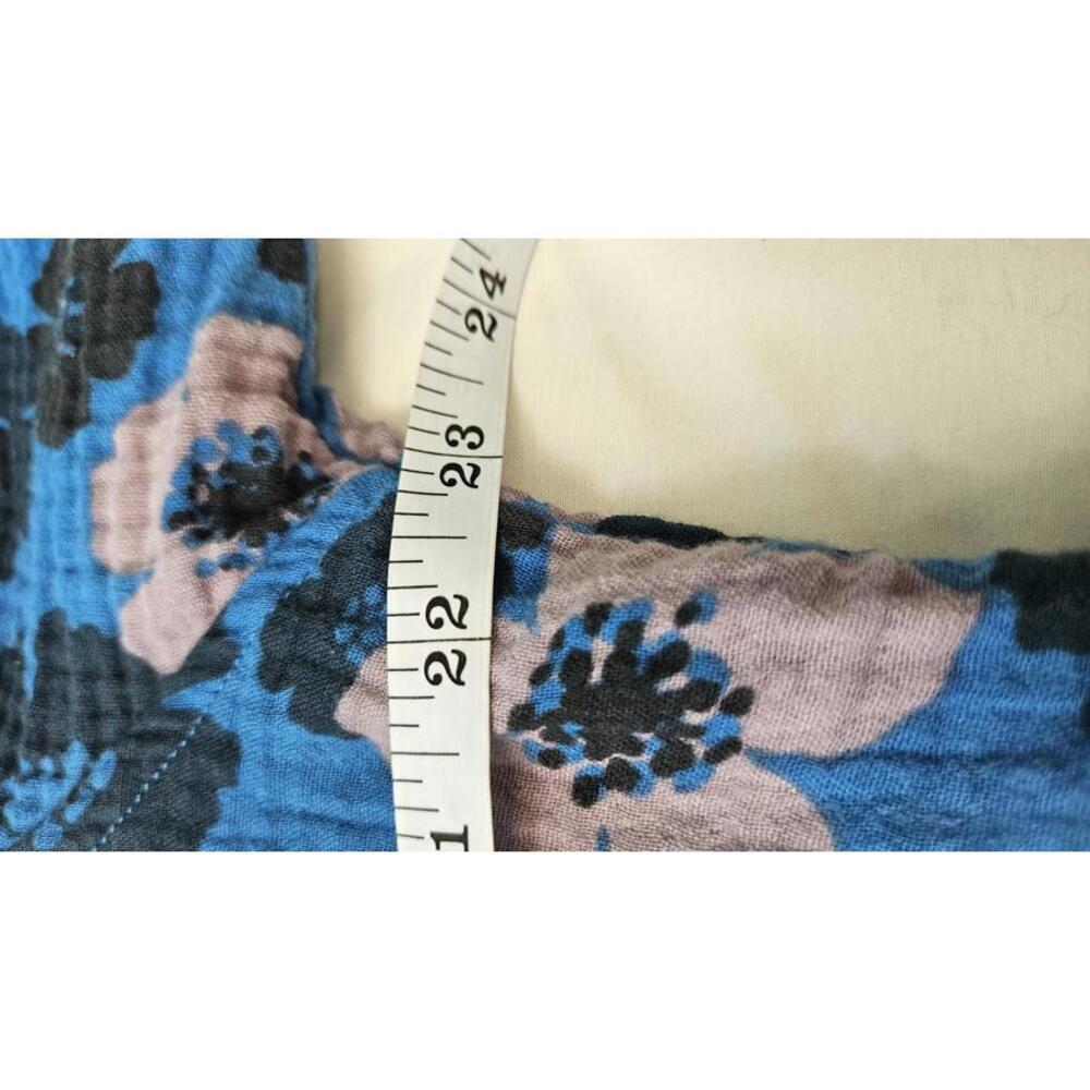 UNIONBAY Men's Blue Floral Textured Short Sleeve Button Down Shirt Size Large - Picture 5 of 7